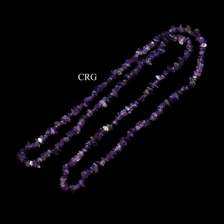 QTY 1 - Amethyst / 32" 'Endless' Chip NecklaceCrystal River Gems