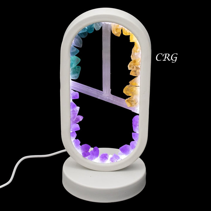 Qty 1 Amethyst, Citrine and Fluorite LampCrystal River Gems