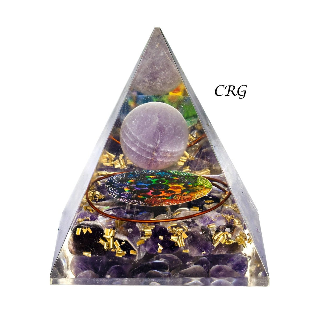 QTY 1 - Amethyst Orgonite Pyramid