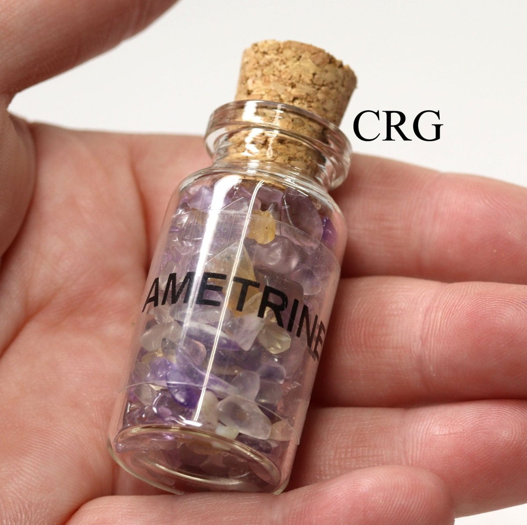 QTY 1 - Ametrine Gemstone Bottle / 3" Tall