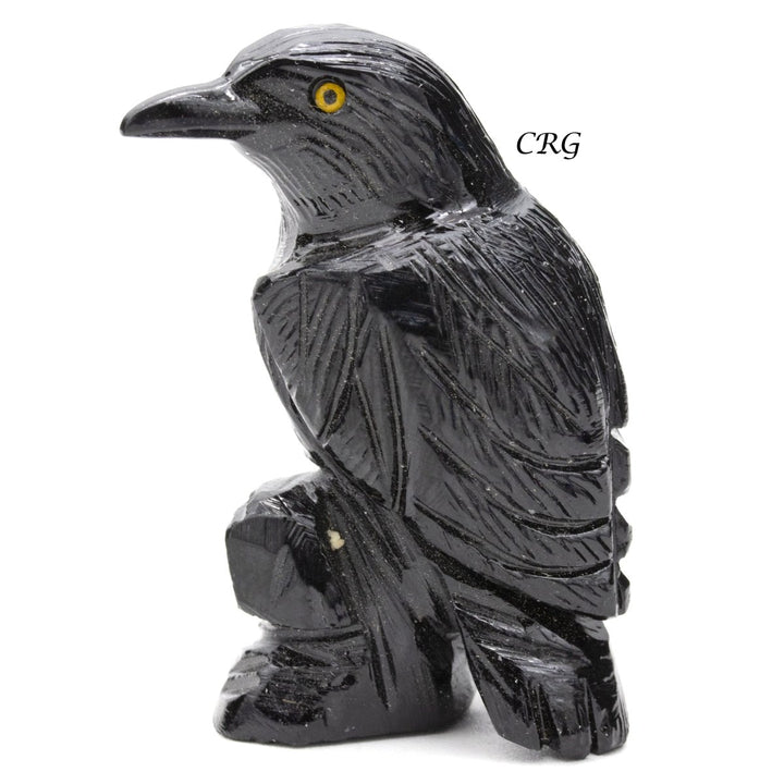 Qty 1 - Black Obsidian RavenCrystal River Gems