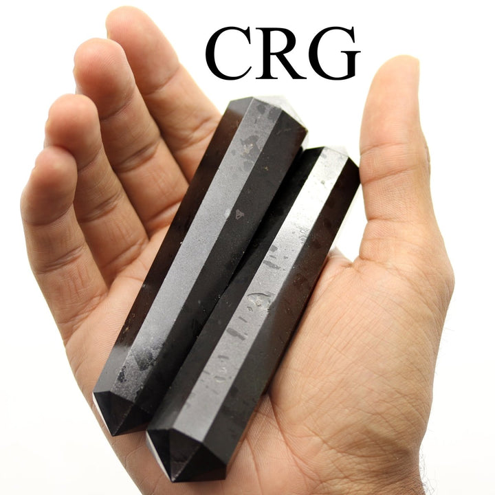 QTY 1 - Black Tourmaline Double Terminated Point / 3 - 5" AVGCrystal River Gems