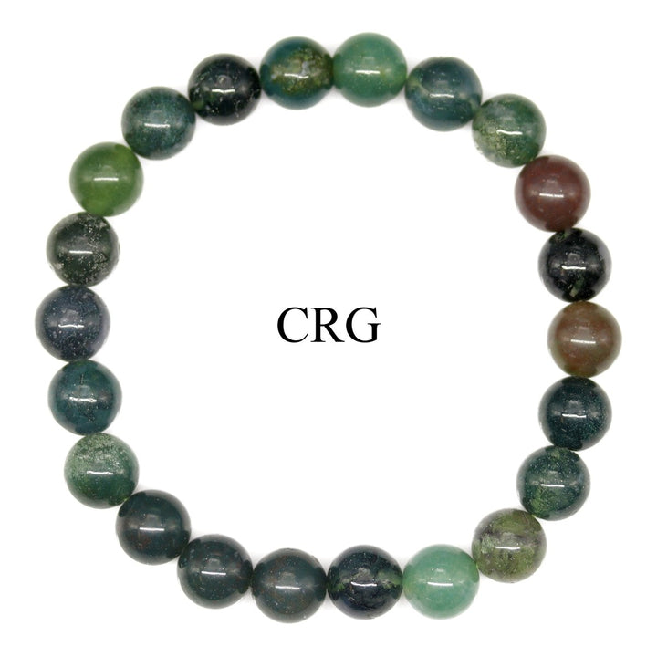 QTY 1 - Bloodstone Tumbled Bead Stretch Bracelet / 8 - 12mm AVGCrystal River Gems