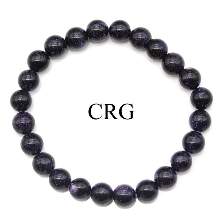 QTY 1 - Blue Goldstone Stretch Bracelet / 8mm AVGCrystal River Gems