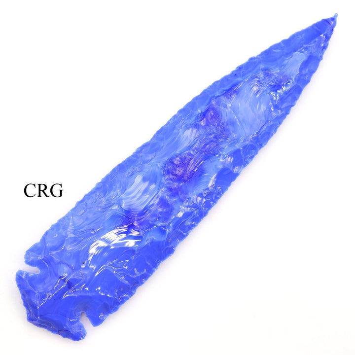 QTY 1 - Blue Obsidian - Like Crystal Arrowhead / 6" AVGCrystal River Gems