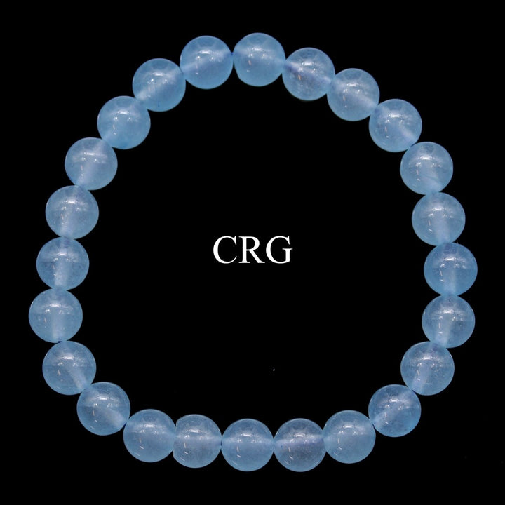 QTY 1 - Blue Opalite Tumbled Bead Stretch Bracelet / 8mm AVGCrystal River Gems