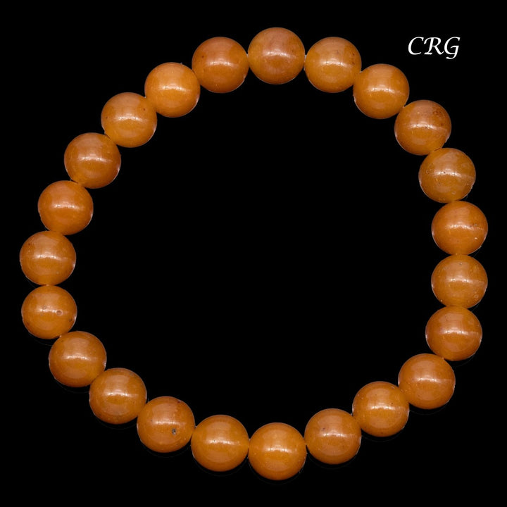 QTY 1 - Carnelian Agate Tumbled Bead Stretch Bracelet / 8mm AVGCrystal River Gems