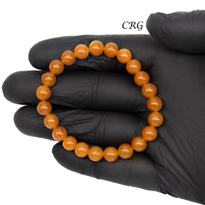 QTY 1 - Carnelian Agate Tumbled Bead Stretch Bracelet / 8mm AVGCrystal River Gems