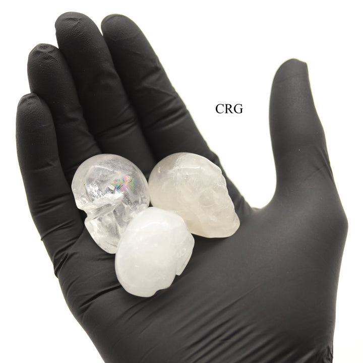 QTY 1 - Clear Quartz Gemstone Skull / 1.5" AVGCrystal River Gems