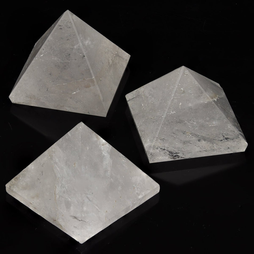 QTY 1 - Clear Quartz Pyramid from India / 1 - 3" avgCrystal River Gems