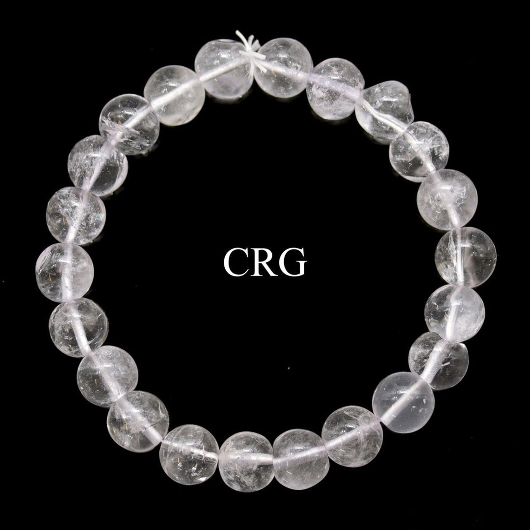 QTY 1 - Clear Quartz Tumbled Bead Stretch Bracelet / 8mm AVGCrystal River Gems