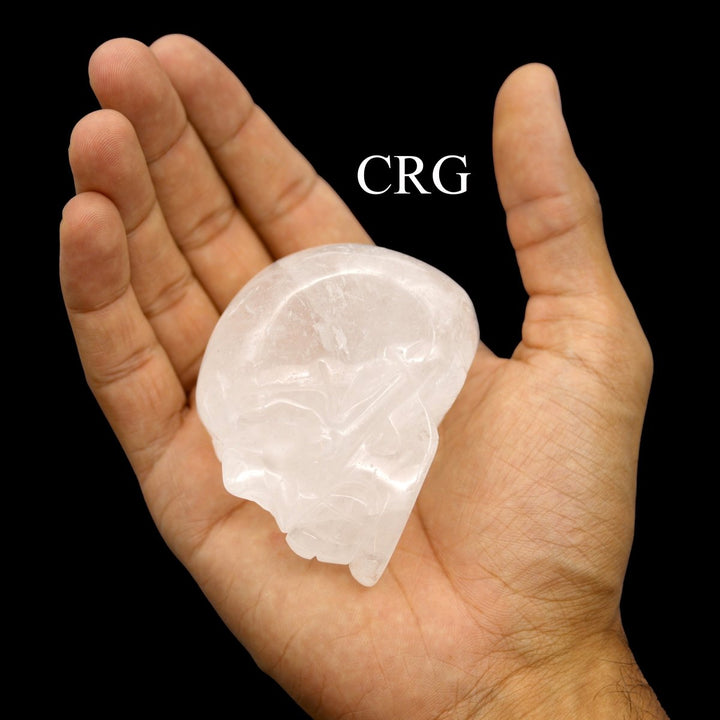 QTY 1 - Crystal Quartz Gemstone Skull / 3" AVGCrystal River Gems