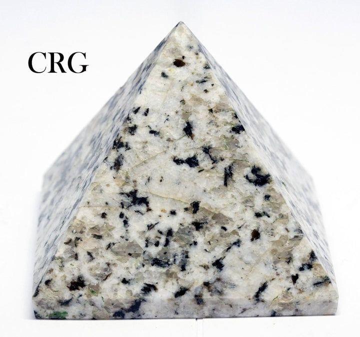 QTY 1 - Dalmatian Jasper Pyramid / 1 - 3" AVGCrystal River Gems