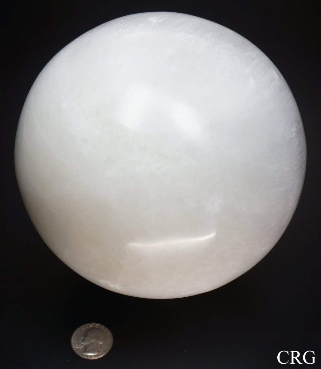 QTY 1 -- Extra Large Selenite Sphere / 5.5"-6" dia. AVG
