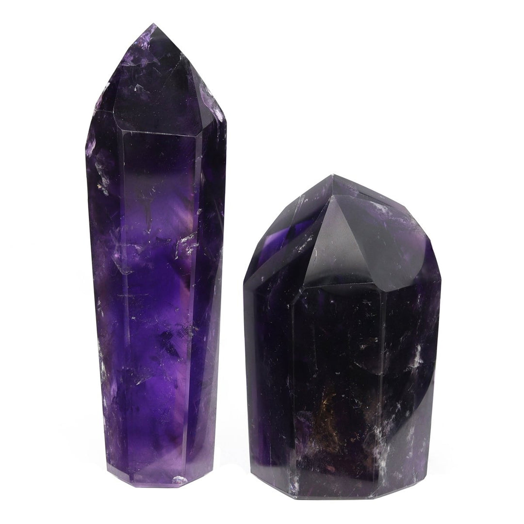 QTY 1 - Fully Polished Extra Quality Amethyst Tower (400 - 500 GRAMS) AVGCrystal River Gems