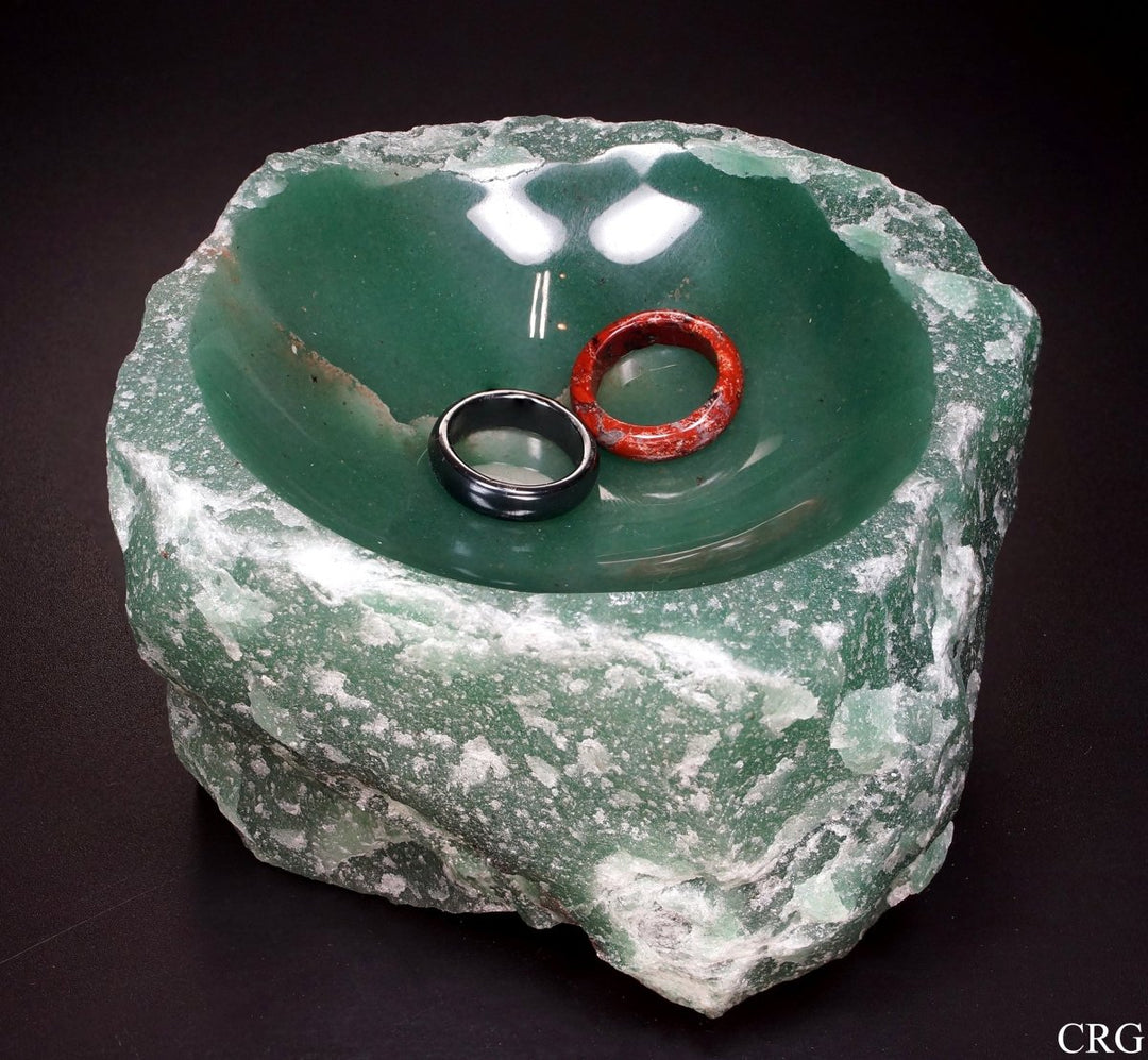 Green Quartz Polished Dish (1 Piece) ( Size 3.75 To 5 Inches) Hand Carved Polished Gemstone DecorCrystal River Gems