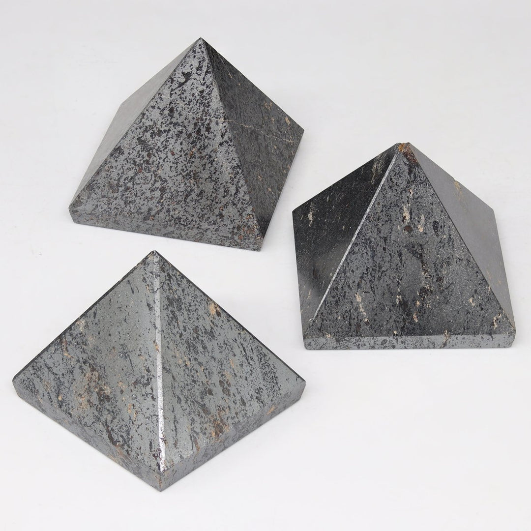 QTY 1 - Hematite Pyramid / 1 - 3" AVGCrystal River Gems