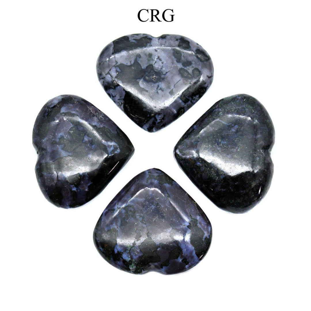 QTY 1 - Indigo Gabbro Puffy Heart / 1 - 1.5" AVGCrystal River Gems