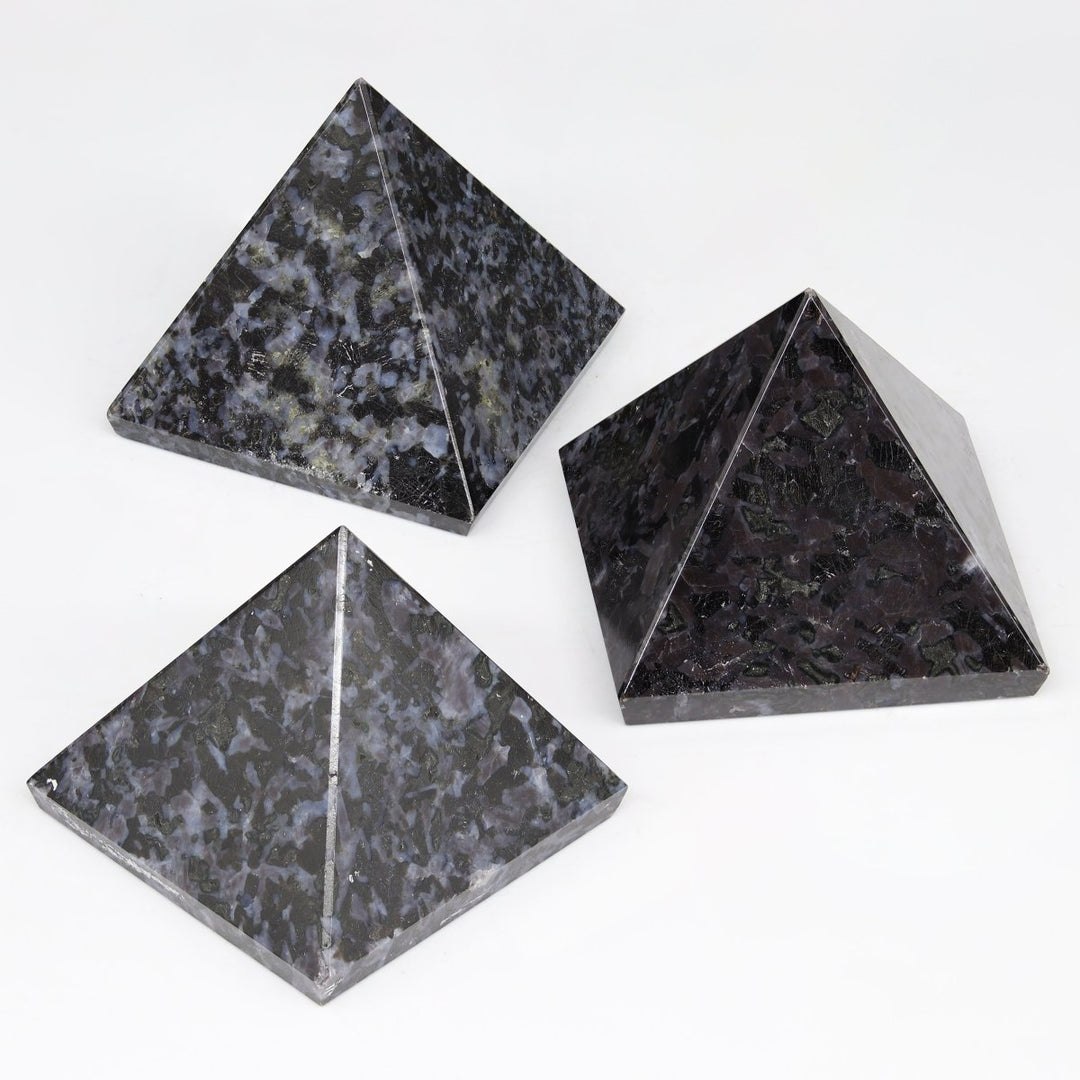 QTY 1 - Indigo Gabbro Pyramid / 1 - 3" AVGCrystal River Gems