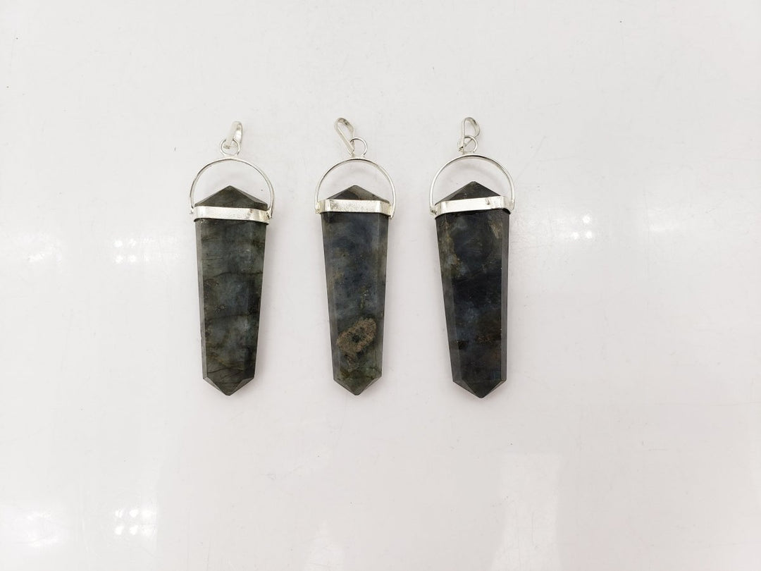 QTY 1 - Labradorite Flat Point PendantCrystal River Gems