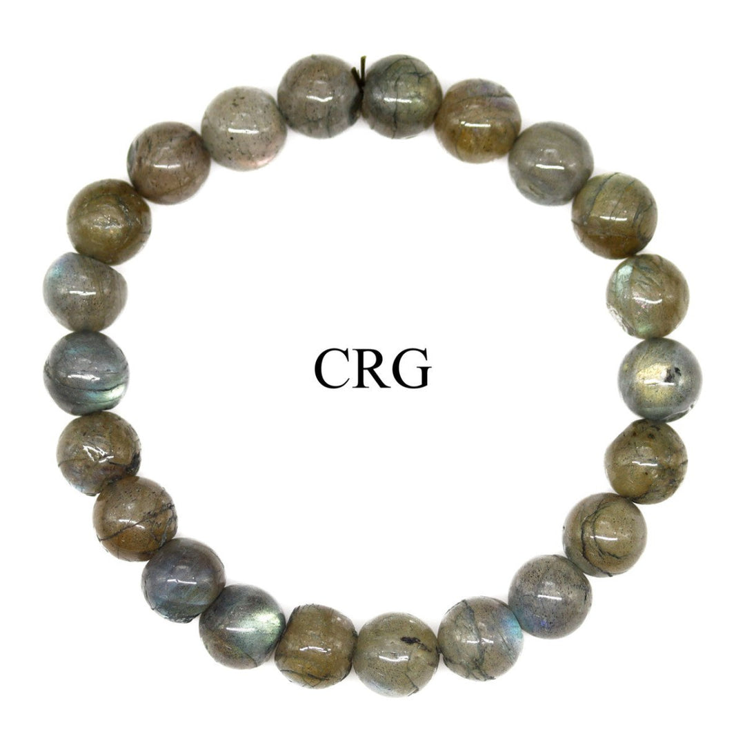 QTY 1 - Labradorite Tumbled Bead Stretch Bracelet / 8mm AVGCrystal River Gems