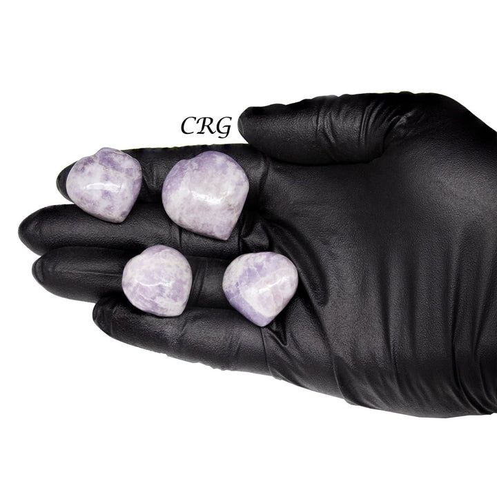 QTY 1 - Lepidolite Puffy Heart / 1 - 1.5" AVGCrystal River Gems