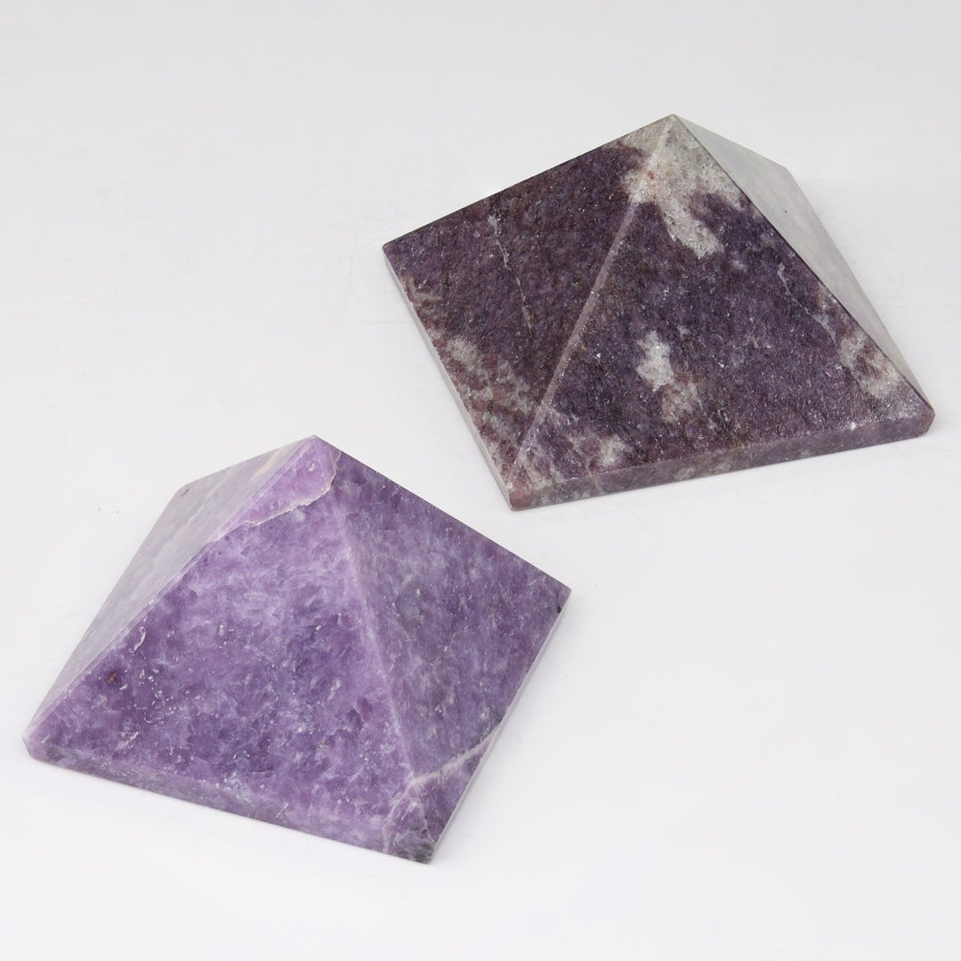 QTY 1 - Lepidolite Pyramid / 1 - 3" AVGCrystal River Gems