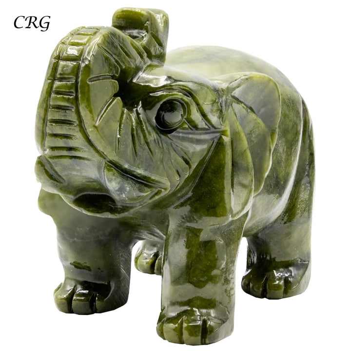 Qty 1. Lucky Crystal Jade ElephantCrystal River Gems