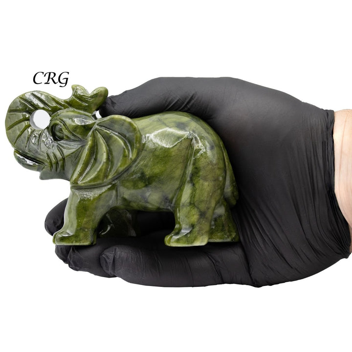 Qty 1. Lucky Crystal Jade ElephantCrystal River Gems