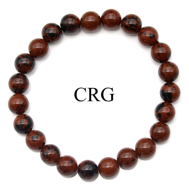 QTY 1 - Mahogany Obsidian Stretch Bracelet / 8mm AVGCrystal River Gems