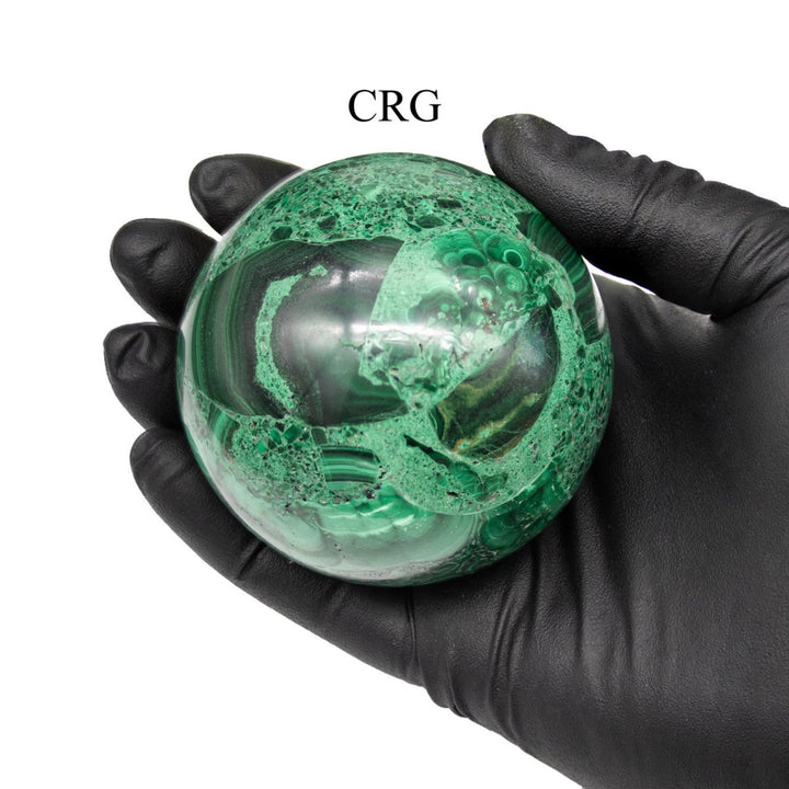 Malachite Sphere - 7 - 8 cm - Qty 1Crystal River Gems