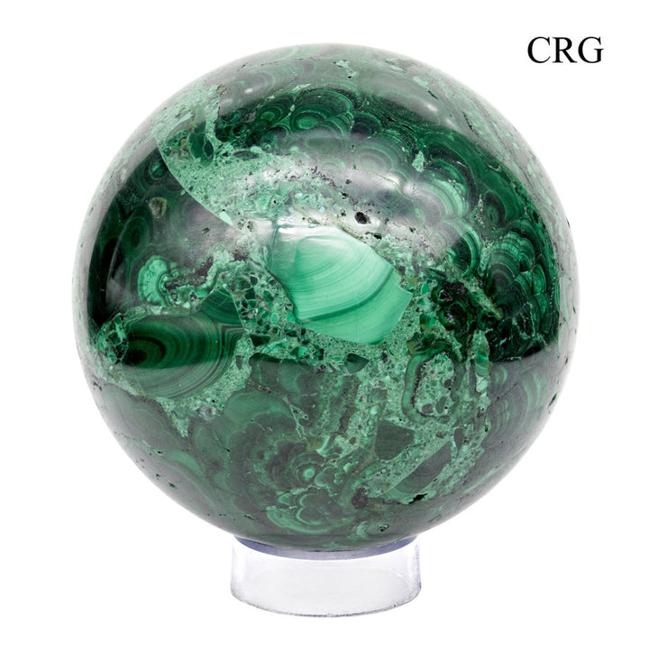 Malachite Sphere - 8 - 9 cm - Qty 1Crystal River Gems