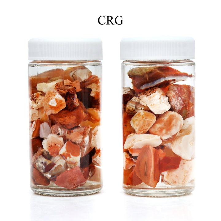 QTY 1 - Mexican Jelly Fire Opals / 3 OZ of Stones in Jar of WaterCrystal River Gems