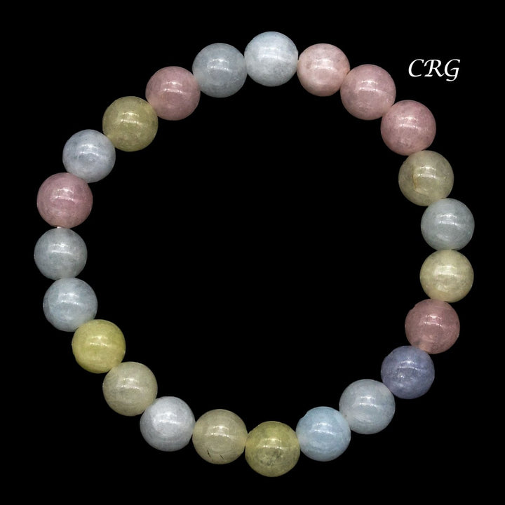 QTY 1 - Morganite Tumbled Bead Stretch Bracelet / 8mm AVGCrystal River Gems