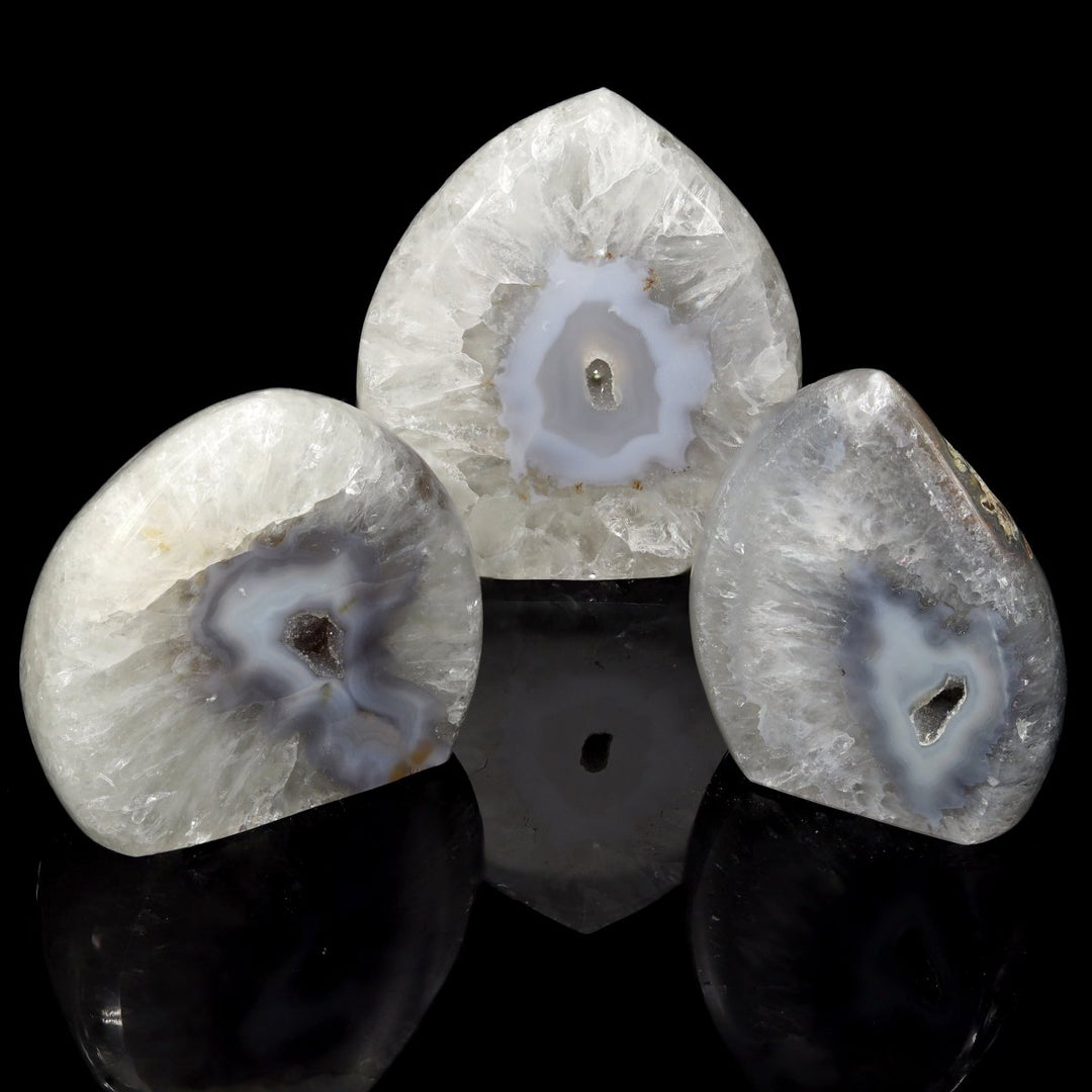 Natural Agate Flame W/ Cut Base - 3" - 4.5" - QTY 1Crystal River Gems