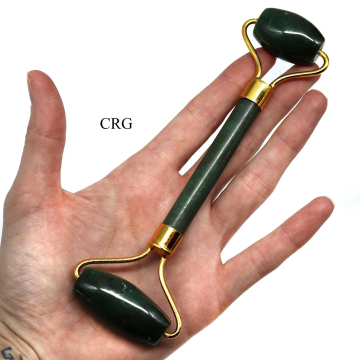 QTY 1 - Nephrite Jade Gemstone Facial Massage Roller / 5.5" AVGCrystal River Gems