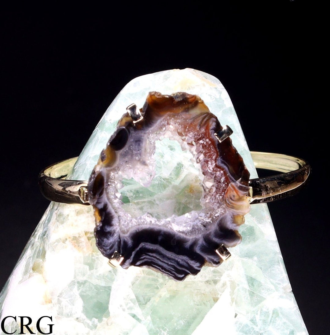 Oco Geode Slice Bracelet - Gold Plated - QTY 1Crystal River Gems