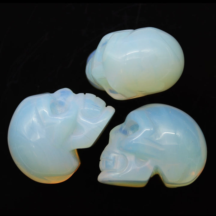 QTY 1 - Opalite Gemstone Skull / 1.5" AVGCrystal River Gems