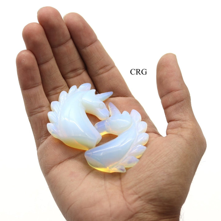 QTY 1 - Opalite Gemstone Unicorn / 2" AVGCrystal River Gems