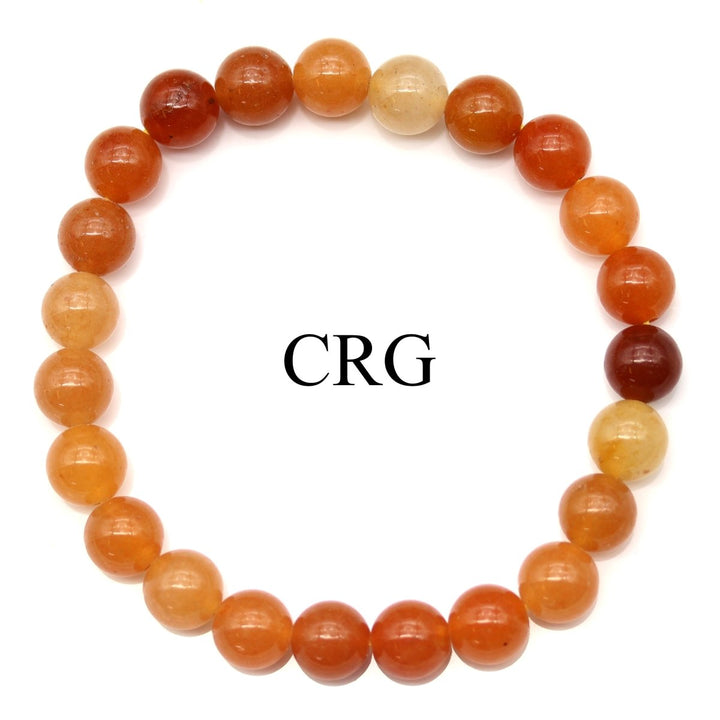 QTY 1 - Orange Quartz Stretch Bracelet / 8mm VGCrystal River Gems