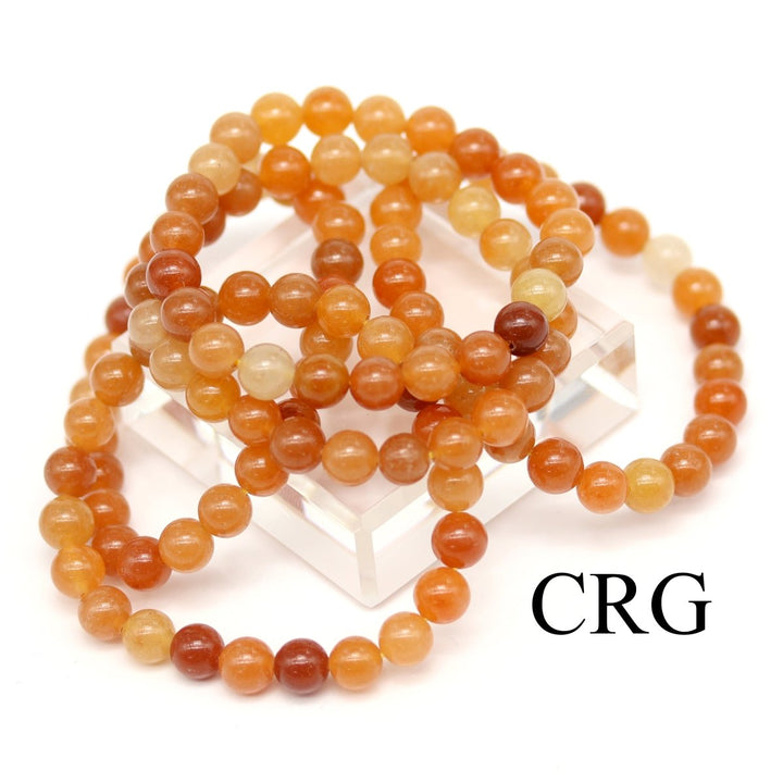 QTY 1 - Orange Quartz Stretch Bracelet / 8mm VGCrystal River Gems