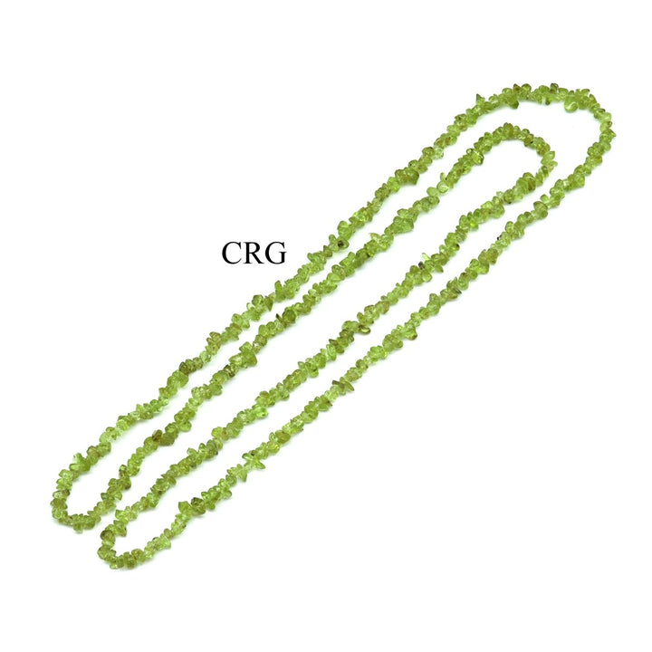 QTY 1 - Peridot Strand Chip Necklace / 32" AVGCrystal River Gems