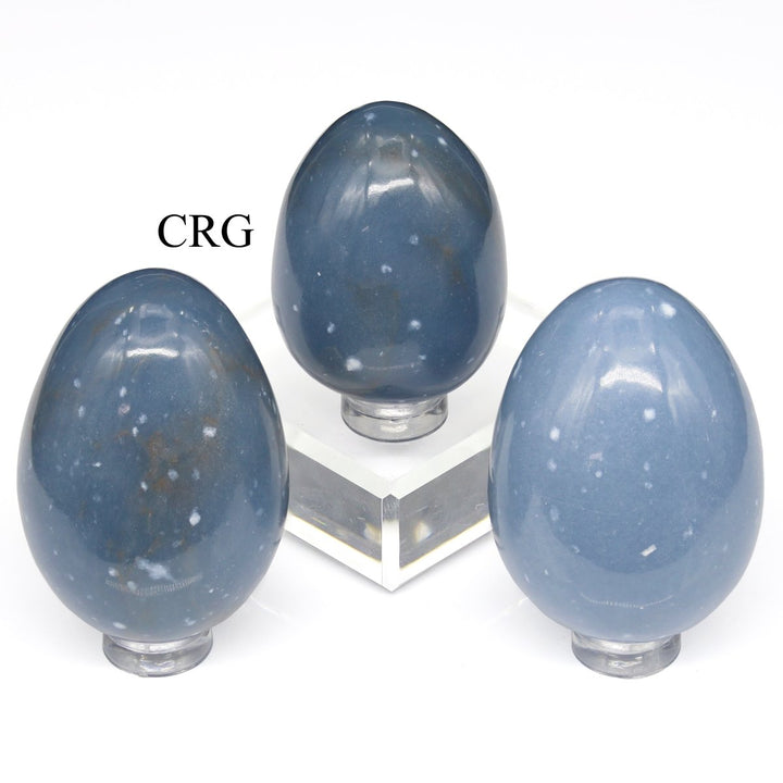 QTY 1 - Peru Angelite Egg / 35 - 55 MM AVGCrystal River Gems