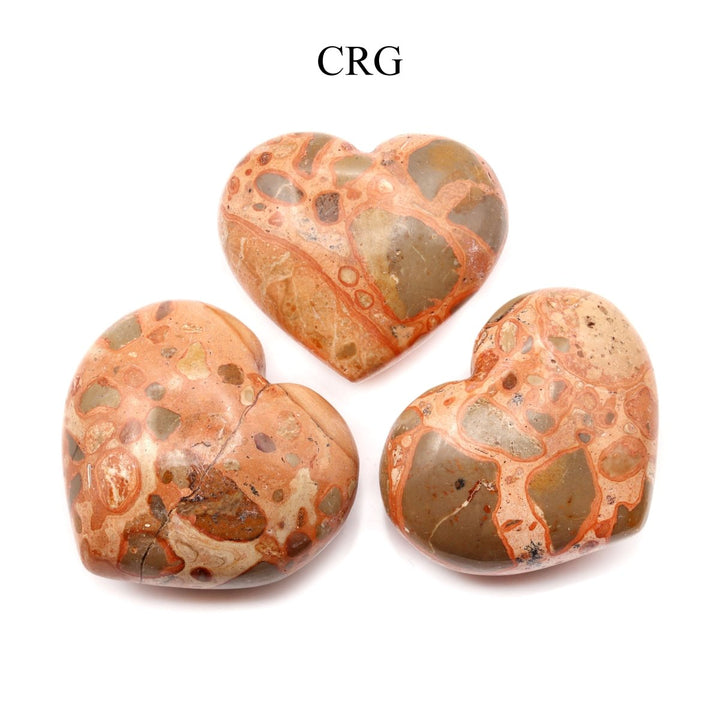 Leopardite Jasper Heart - 30 - 45 mm - Qty 1Crystal River Gems