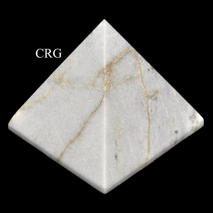 QTY 1 - Peru White Onyx Pyramid / 80 - 90mmCrystal River Gems