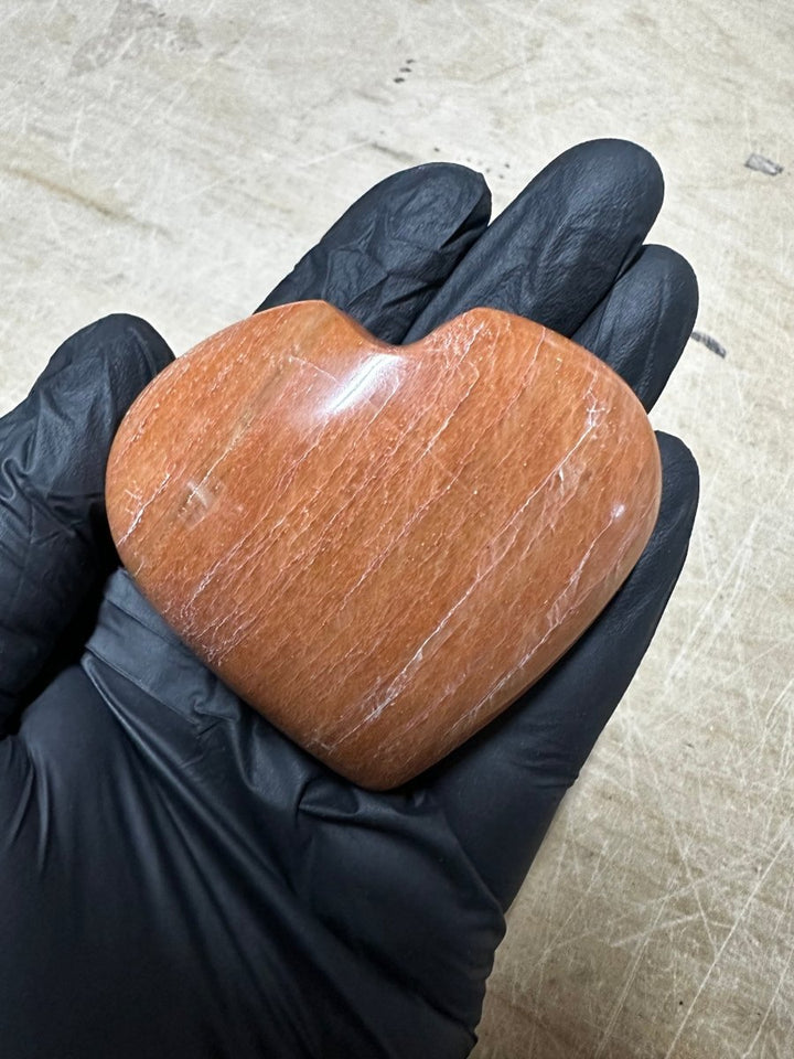 Pink Aventurine Puffy Heart - 2" - 4" - QTY 1Crystal River Gems