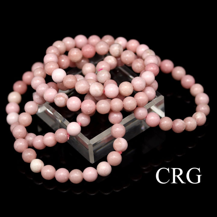 QTY 1 - Pink Opal Stretch Bracelet / 8mm AVGCrystal River Gems