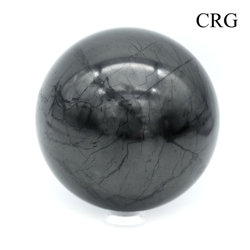 QTY 1 - Polished Russian Shungite Sphere / 7cm AVGCrystal River Gems