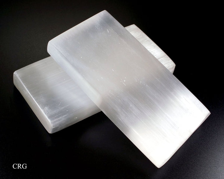 QTY 1 - Polished Selenite Rectangle PlateCrystal River Gems