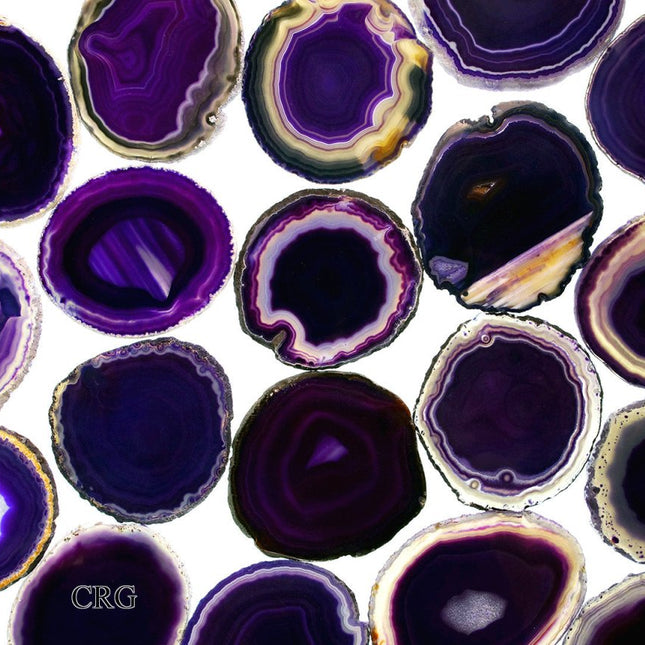 QTY 1 - Purple Agate Slice / 5.5-6" / #6